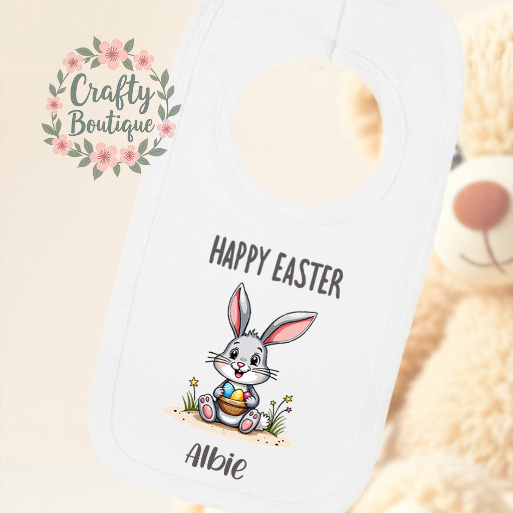 Happy Easter New Baby Cute Bunny Bodysuit, Sleepsuit, Bib - 1100