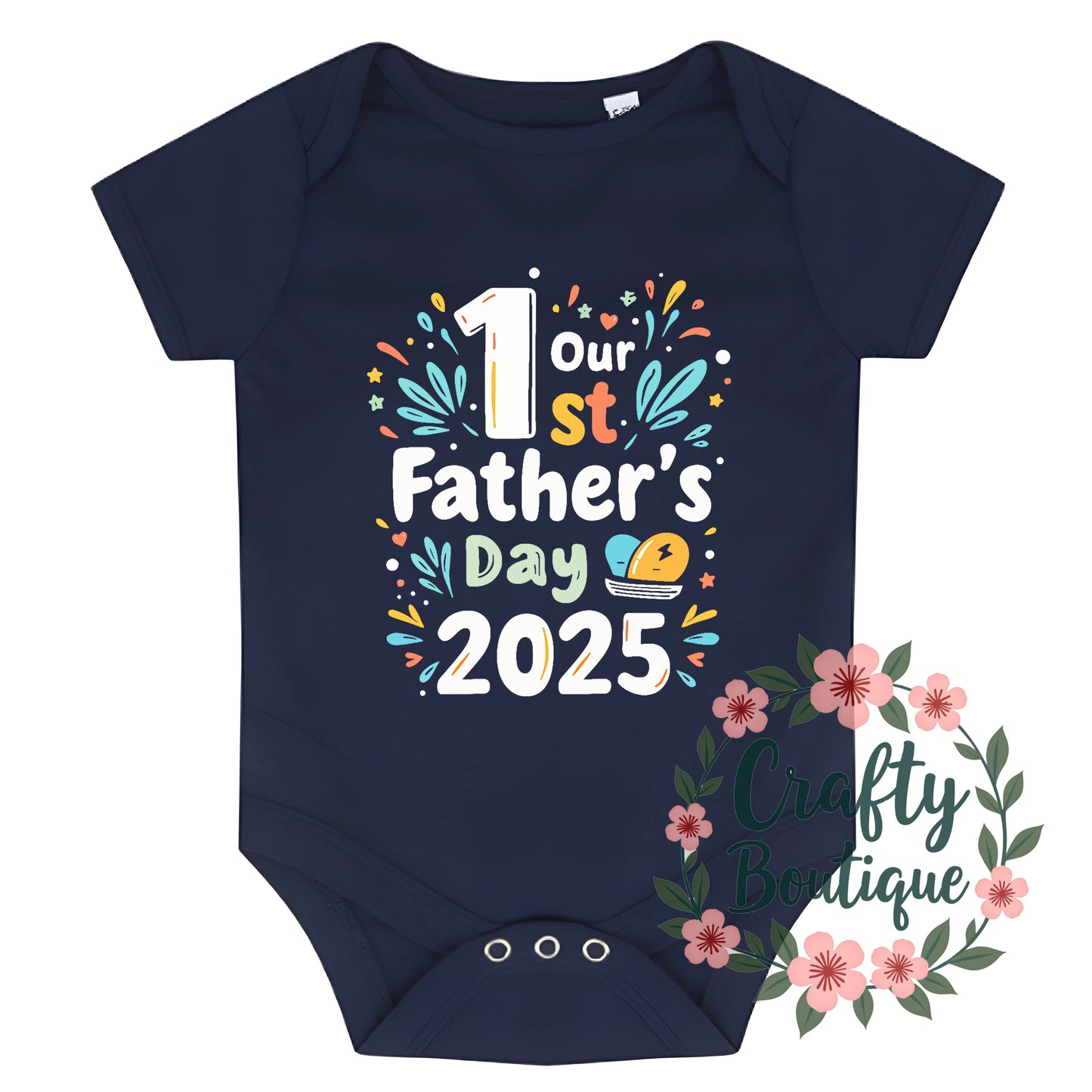 Happy Father's Day 2025, Cute Baby Bodysuit, 1st Father's Day Vest - 1359