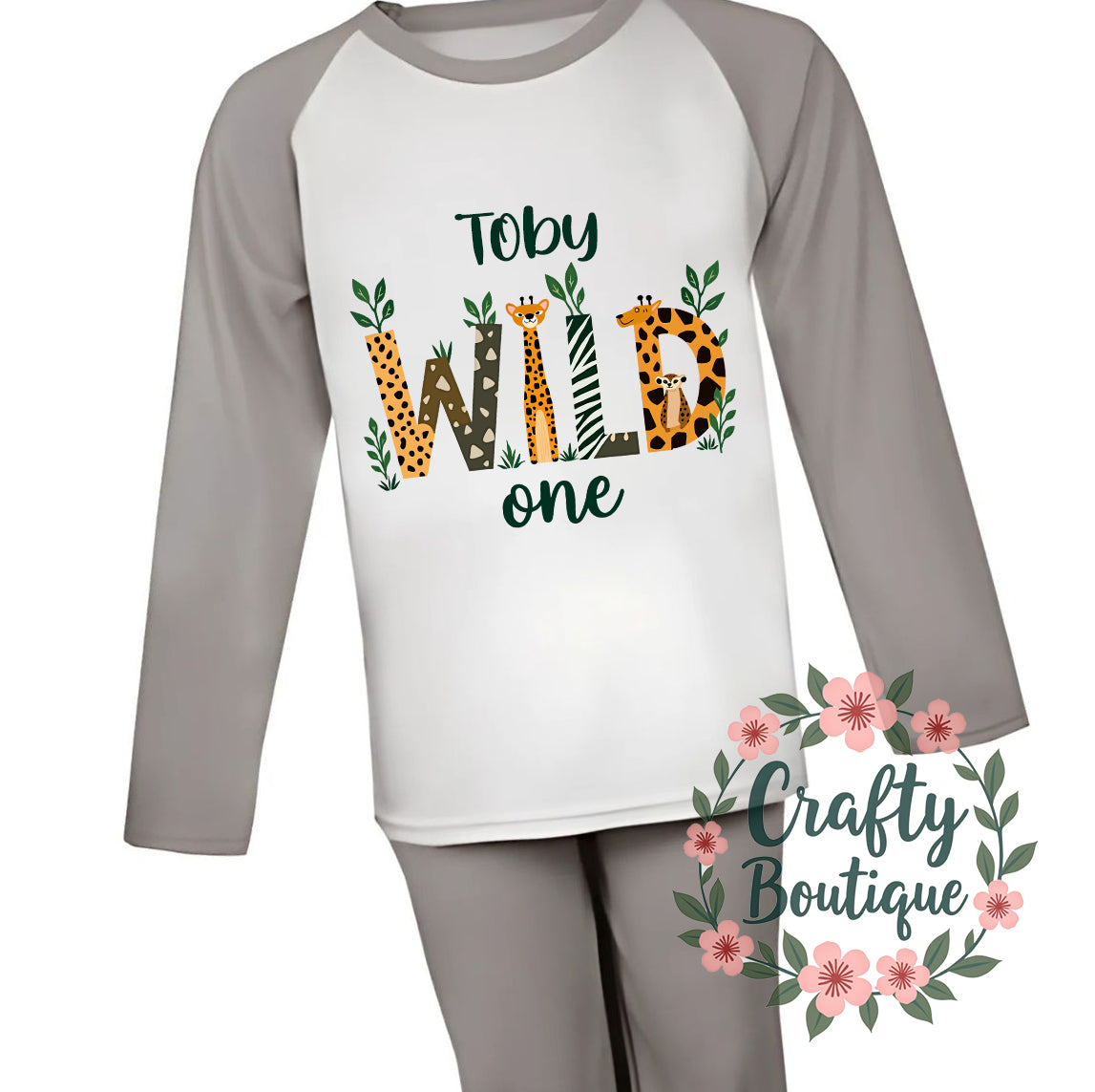 1st Birthday PJs, When I Wake Up i Will Be One, Wild One Pajamas - 1003