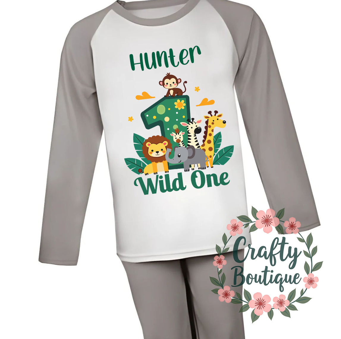1st Birthday PJs, When I Wake Up i Will Be One, Wild One Pajamas - 1008