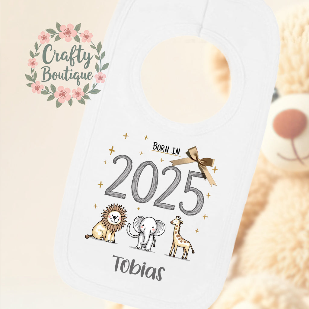 Personalised Baby Grow, Born In 2025 New Baby Bodysuit - 1072