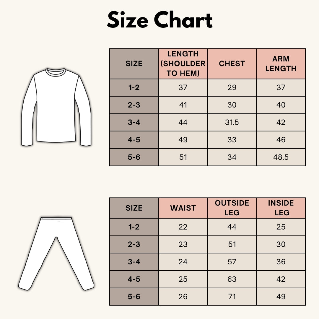 2nd Birthday PJs, 2 Year Old Safari Animal Personalised Boys Pajamas - 1048