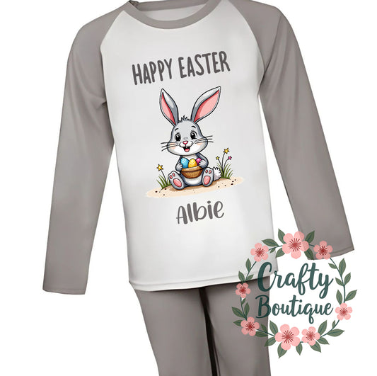 Happy Easter Kids PJs, Easter Bunny Pajamas - 1100