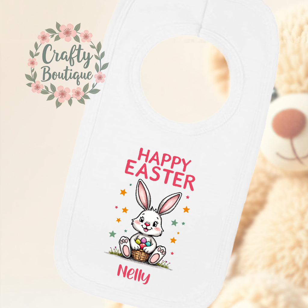 Happy Easter New Baby Cute Bunny Bodysuit, Sleepsuit, Bib - 1102