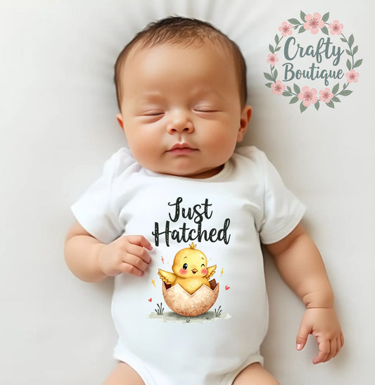 Just Hatched New Baby Easter Bodysuit, Sleepsuit, Bib - 1129