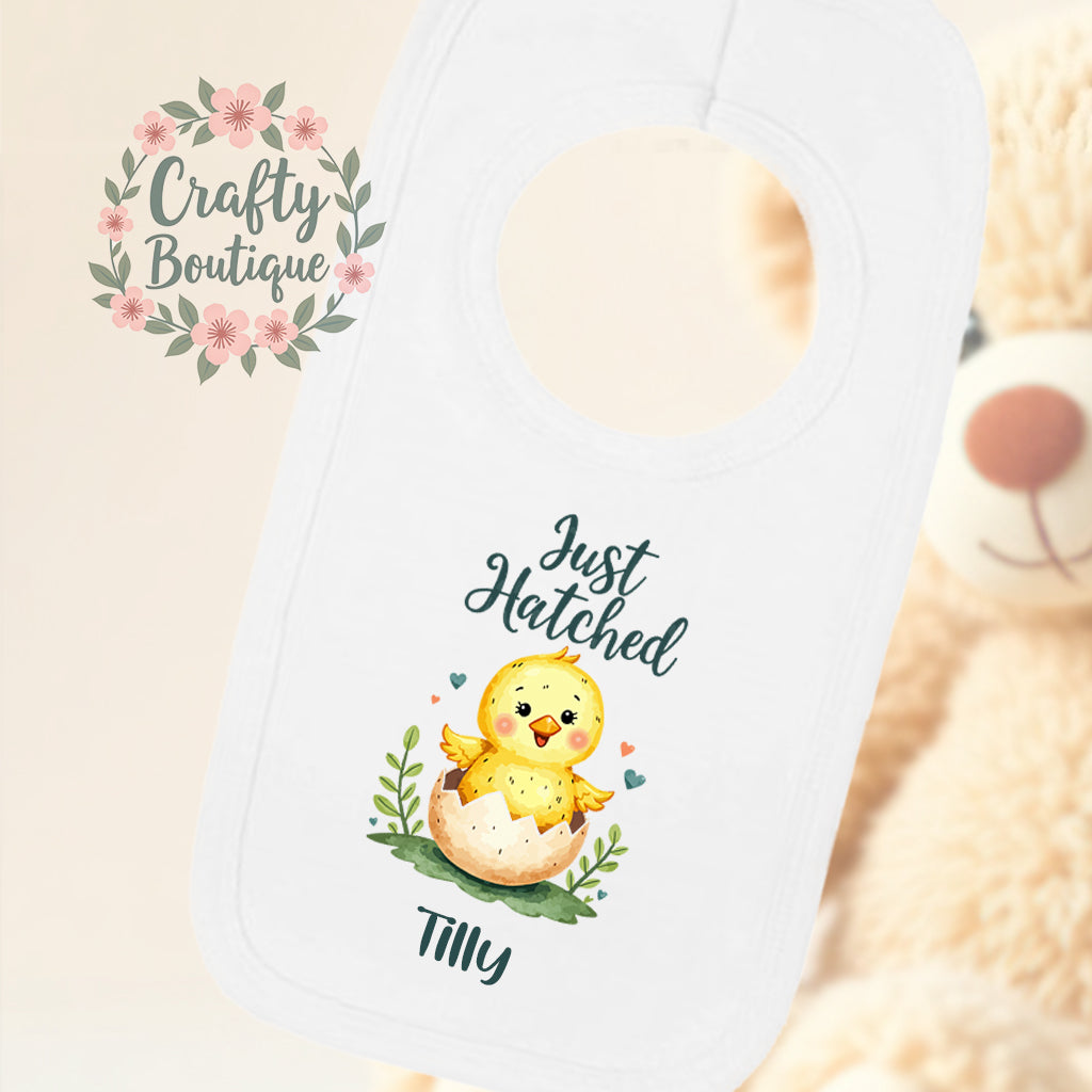 Just Hatched Personalised New Baby Easter Bodysuit, Sleepsuit, Bib - 1130