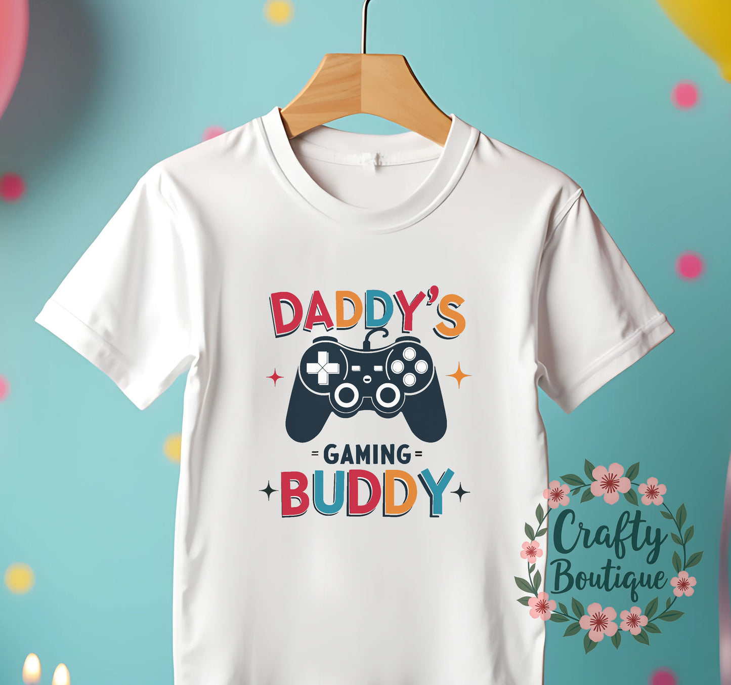 Daddy's Gaming Buddy Tshirt, Baby Bodysuit, Romper, Bib - 1194