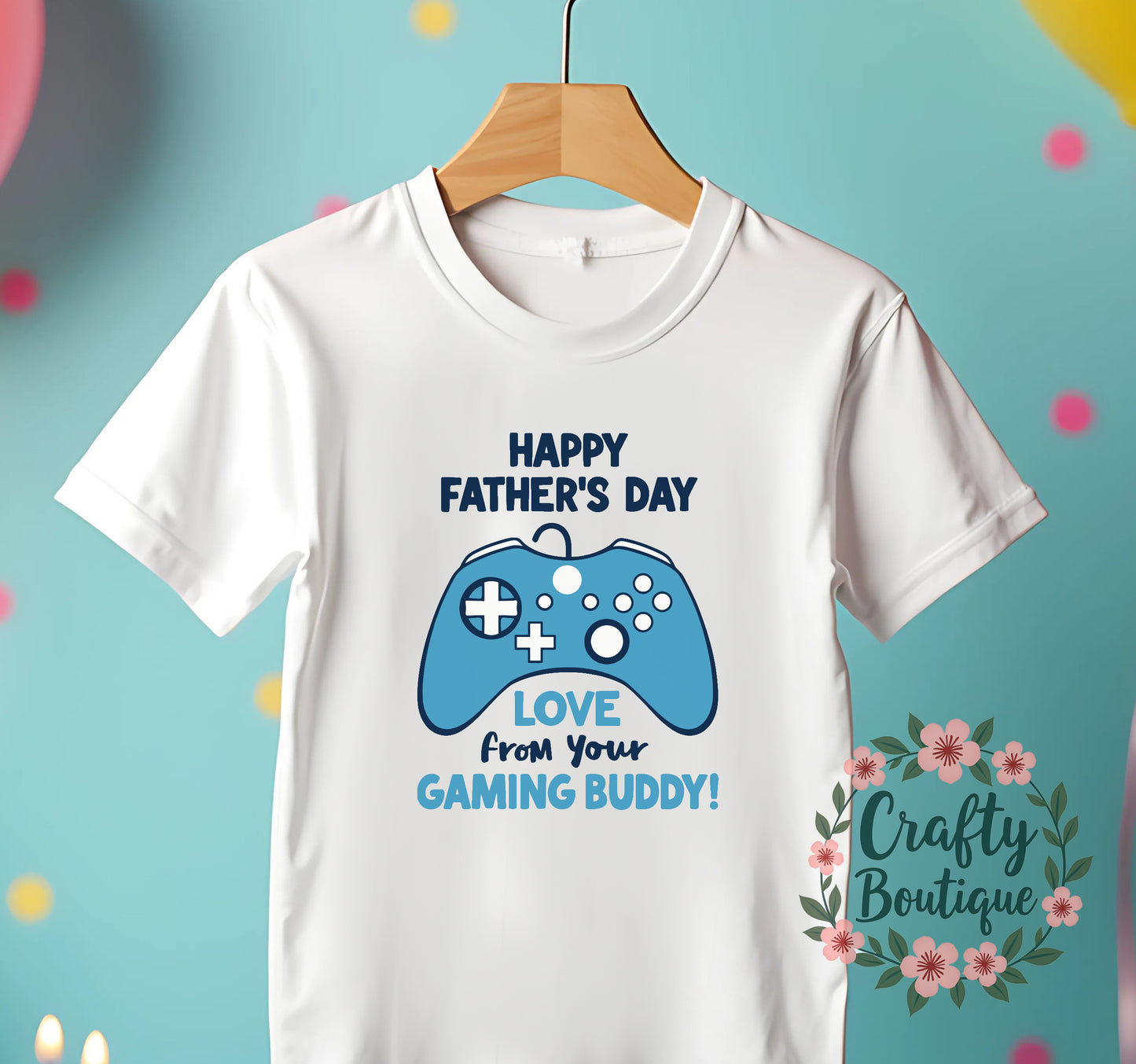 Happy Father's Day Baby Grow, Gaming Buddy Romper, Bib, Set - 1210