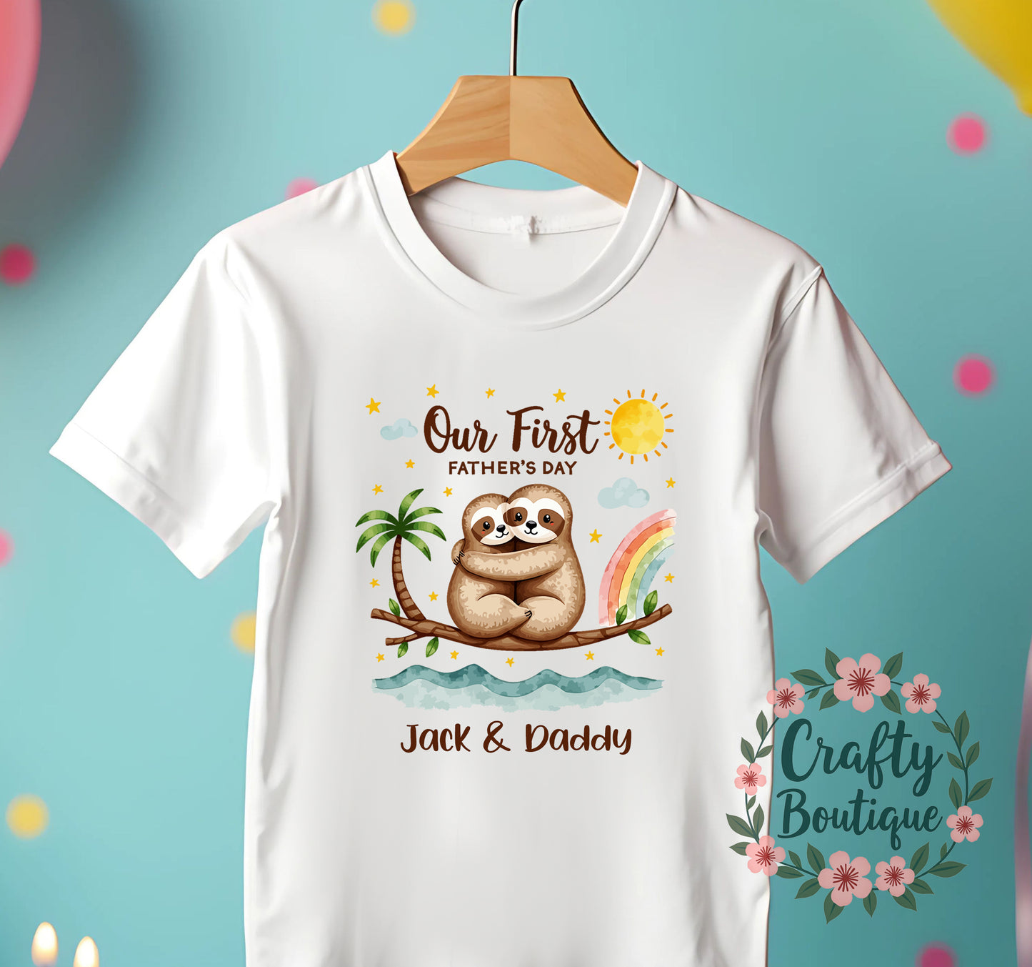 Personalised Father's Day Tshirt, First Fathers Day Baby Grow - 1223