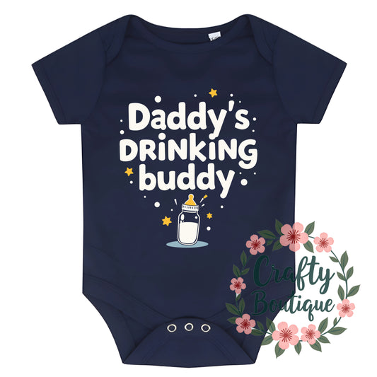 Daddy's Drinking Buddy, Funny Father's Day Baby Grow - 1351