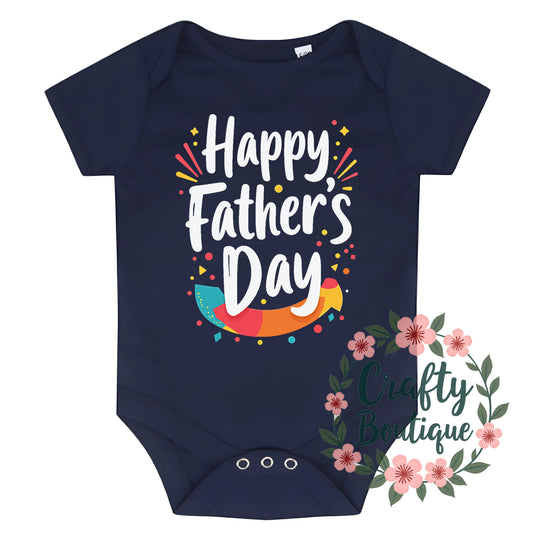 Happy Father's Day, Cute Baby Bodysuit, 1st Father's Day Vest - 1356