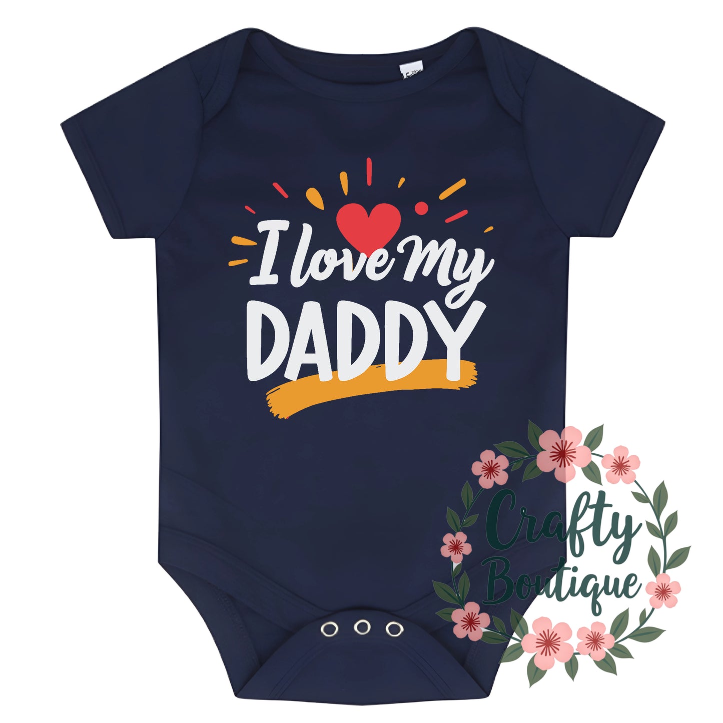 I Love My Daddy, Cute Baby Bodysuit, 1st Father's Day Vest - 1360