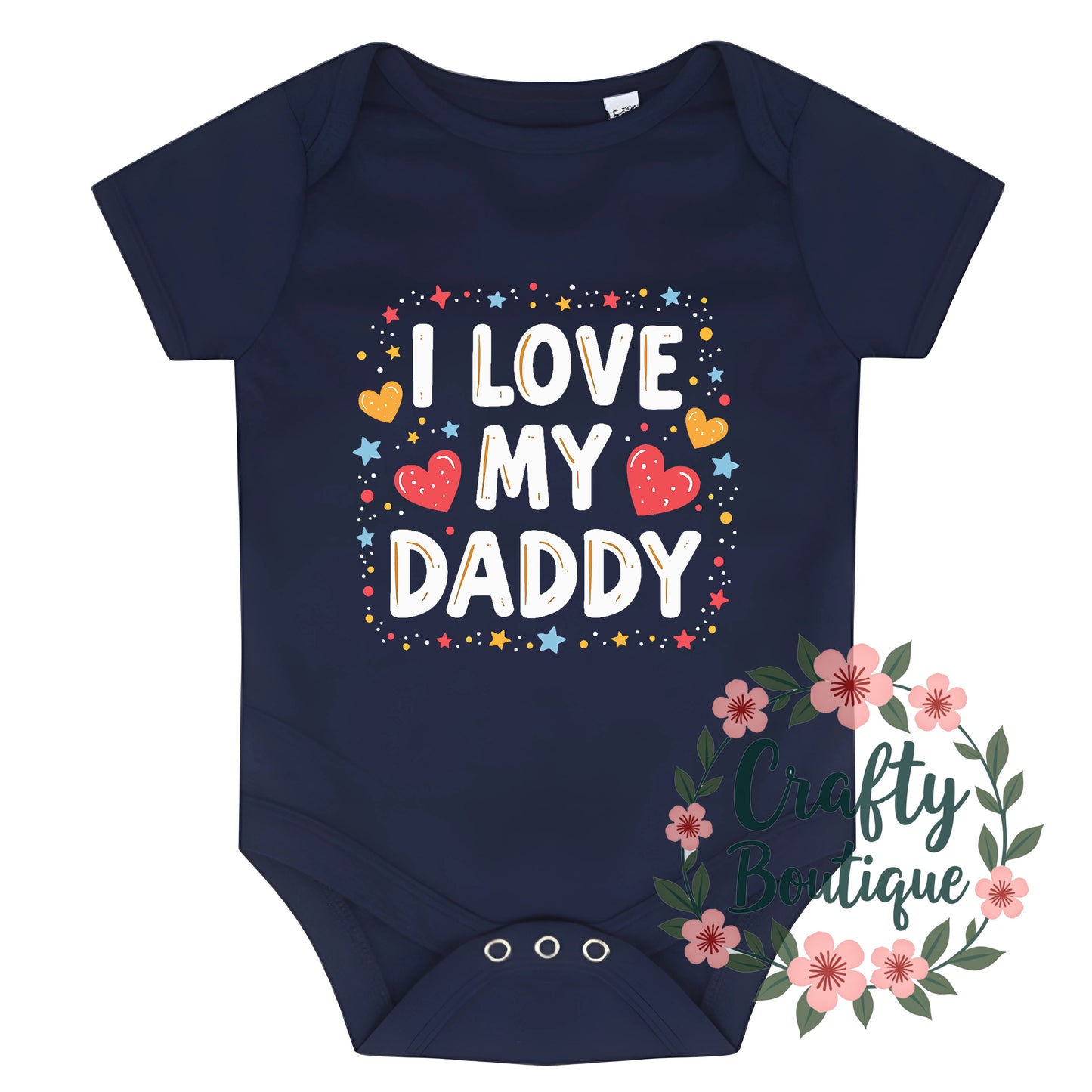 I Love My Daddy, Cute Baby Bodysuit, 1st Father's Day Vest - 1361