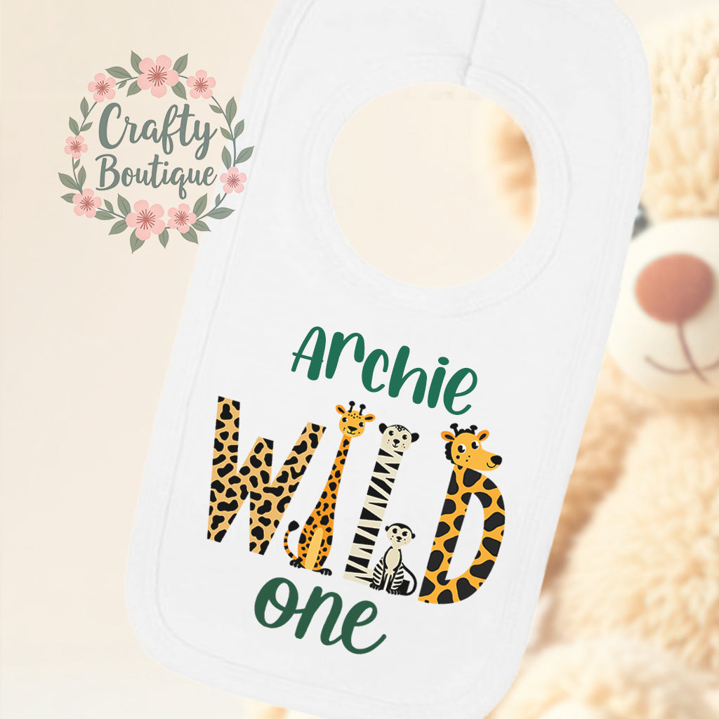 1st Birthday Bodysuit,  Wild One Outfit,  First Birthday Vest / Bib - 1001