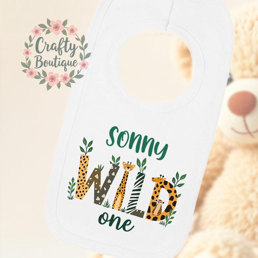 Wild One Outfit, 1st Birthday Bodysuit,  First Birthday Vest / Bib - 1003